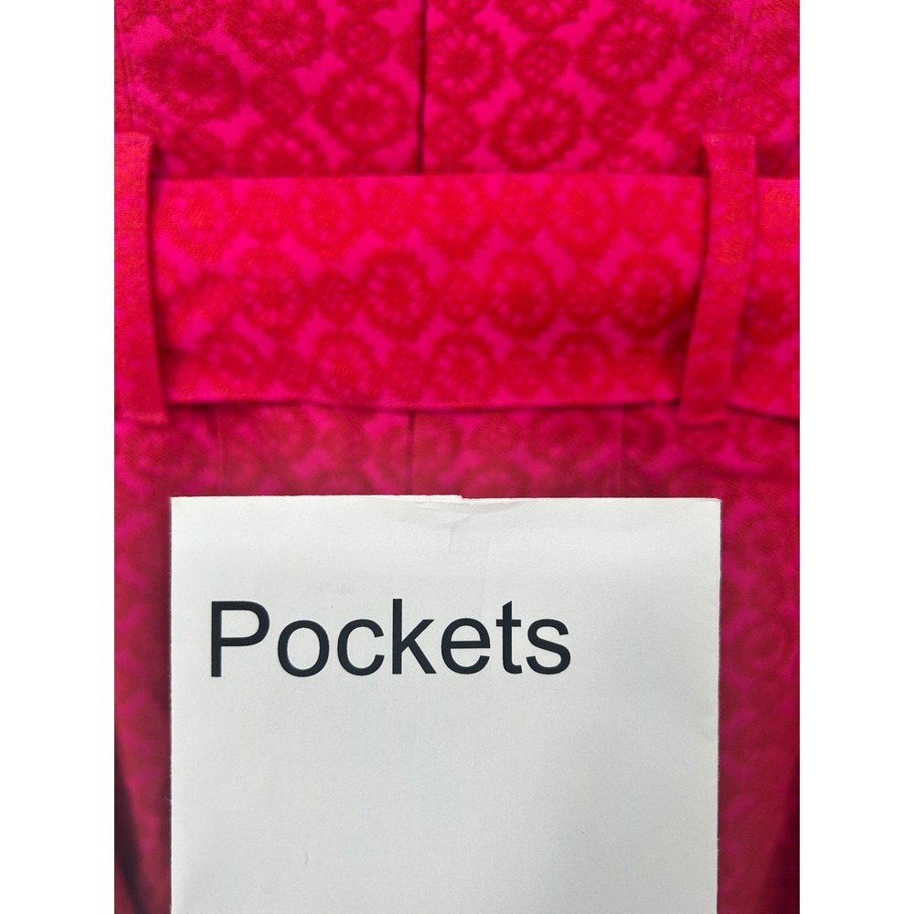Anthropologie ETTITWA Pink Geometric Strapless Wide Leg Jumpsuit Size 10 - AC - Picture 5 of 11